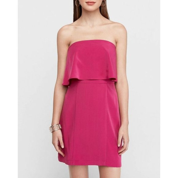 Express Dresses & Skirts - Express Strapless Flounce Dress 00